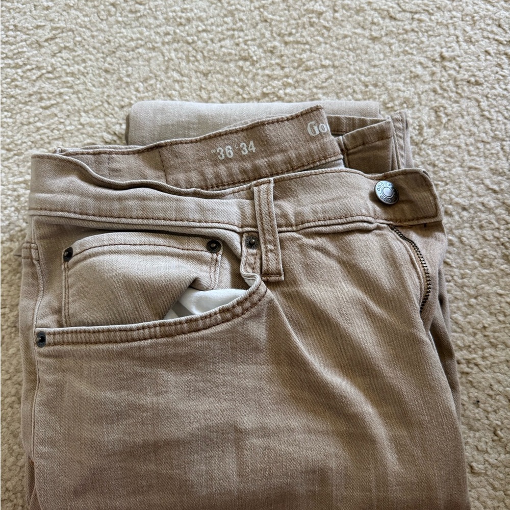 Goodfellow & Co Tan Slim Straight Jeans
